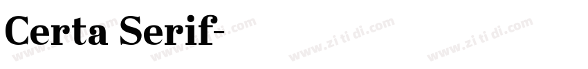 Certa Serif字体转换